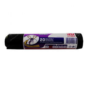 20 SACS POUBELLE PEBD 22 MICRONS 30 LITRES - MOBY-BAG