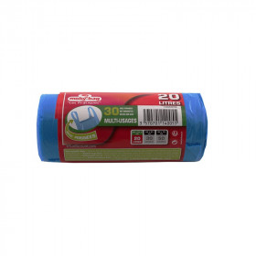 30 SACS POUBELLE PEBD 22 MICRONS 20 LITRES - MOBY-BAG