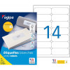 1400 Étiquettes Blanches - A4 - 99,1X38,1Mm - Agipa 118986 pas cher
