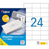 2400 Étiquettes Blanches - A4 - 70X37Mm - Pose Express - Agipa 119015 pas cher