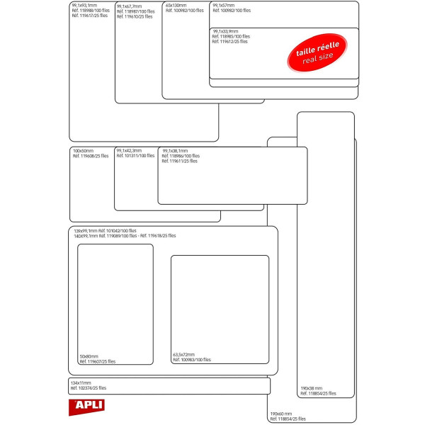 Acheter 400 Étiquettes Blanches - A4 - 105X148,5Mm - Pose Express - Agipa 119014