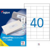 4000 Étiquettes Blanches - A4 - 48,5X25,4Mm - Multi-Usage - Agipa 118991 pas cher