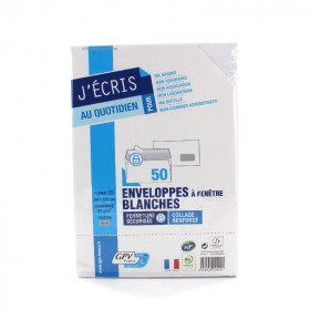 50 Enveloppes Blanches A Fen√Ätre A5 Format C5 - Gpv pas cher