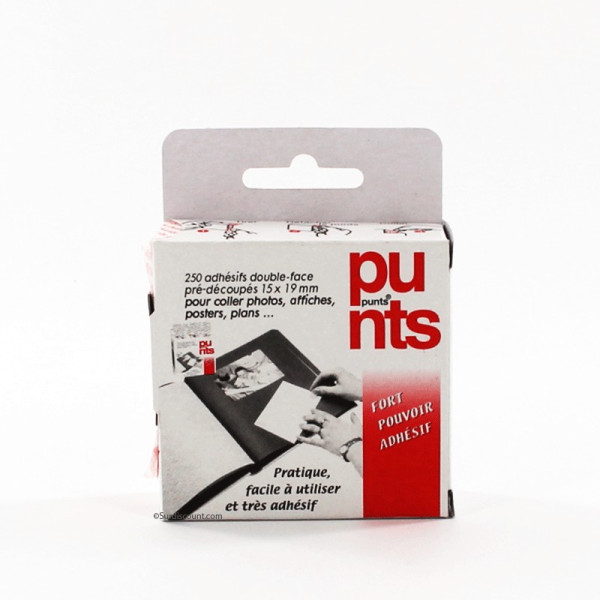 250 Pastilles Adhésives Double-Face 15 X 19 Mm - Punts pas cher
