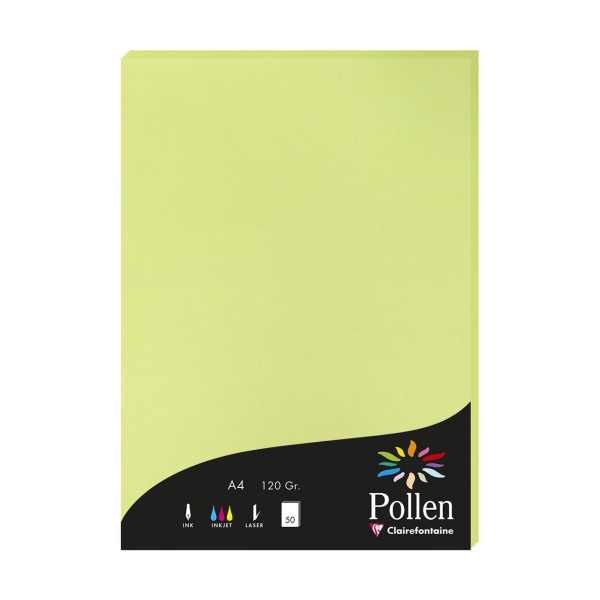 photo-Papier - A4 - Pollen - Vert bourgeon - 120g - 50 feuilles - Clairefontaine