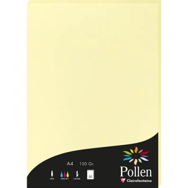 photo-Papier - A4 - Pollen - Canari - 120g - 50 feuilles - Clairefontaine
