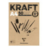 Bloc kraft brun A4 - 50 Feuilles - 120G - Clairefontaine