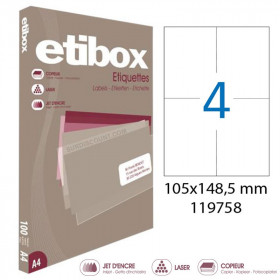 Boite De 400 Étiquettes - Format 105X148,5Mm - Etibox - Apli 119758 pas cher