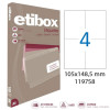 Boite De 400 Étiquettes - Format 105X148,5Mm - Etibox - Apli 119758 pas cher