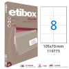 Boite De 800 Étiquettes - Format 105X70Mm - Etibox - Apli 119773 pas cher