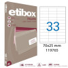 Boite De 3300 Étiquettes - Format 70X25Mm - Etibox - Apli 119765 pas cher