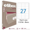 Boite De 2700 Étiquettes - Format 70X31Mm - Etibox - Apli 119766 pas cher