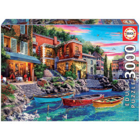 photo-Puzzle - 3000 pièces - Coucher de soleil à Côme - 120 x 85 cm - Educa