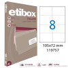 Boite De 800 Étiquettes - Format 105X72Mm - Etibox - Apli 119757 pas cher