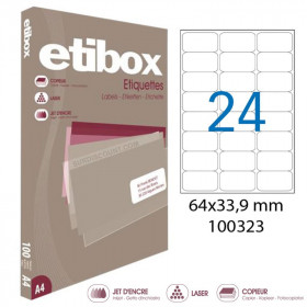 Boite De 2400 Étiquettes - Format 64 X 33.9 Mm - Etibox - Apli 100323 pas cher