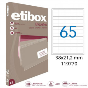 Boite de 6500 étiquettes - Format 38x21,2mm - Etibox - Apli 119770 pas cher