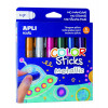 photo-6 tubes de peinture gouache - Sticks de 6g - Couleurs métallisées - Apli