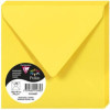 Enveloppes - Carré - 140x140mm - Pollen - Jaune soleil - 20 unités - Clairefontaine