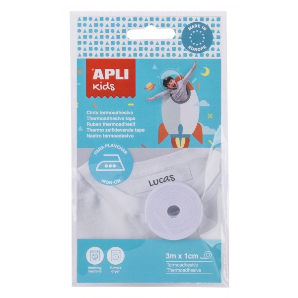 photo-Ruban thermocollant - 1 cm x 3 m - Blanc - Apli Kids