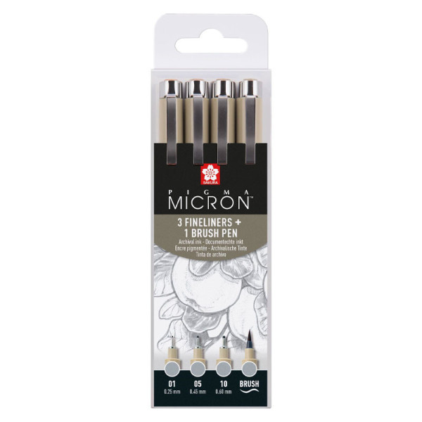 photo-Feutres - Dessin - Esquisse - Pigma Micron 05 - Sakura - Gris froid clair - 4 tailles