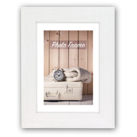 photo-Cadre photo - Format photo 13x18cm - Format cadre 17x23cm - Blanc - A poser