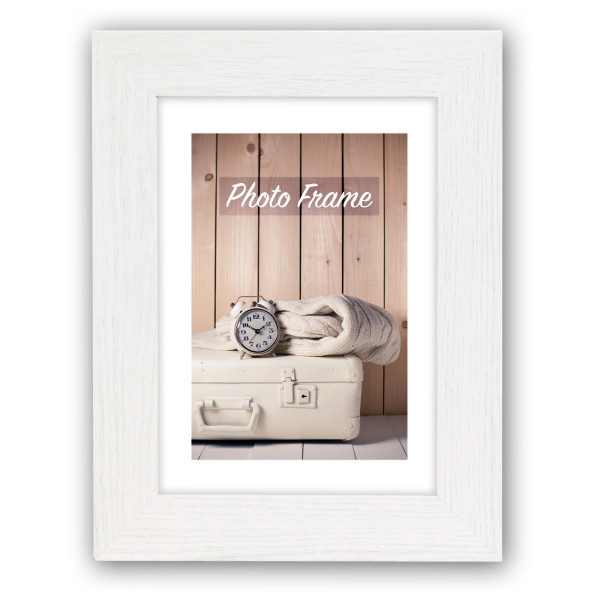 photo-Cadre photo - Format photo 13x18cm - Format cadre 17x23cm - Blanc - A poser