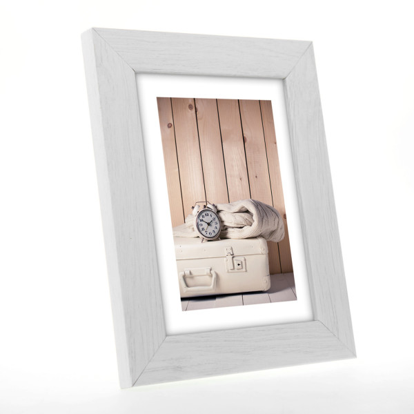 Cadre photo - Format photo 13x18cm - Format cadre 17x23cm - Blanc - A poser