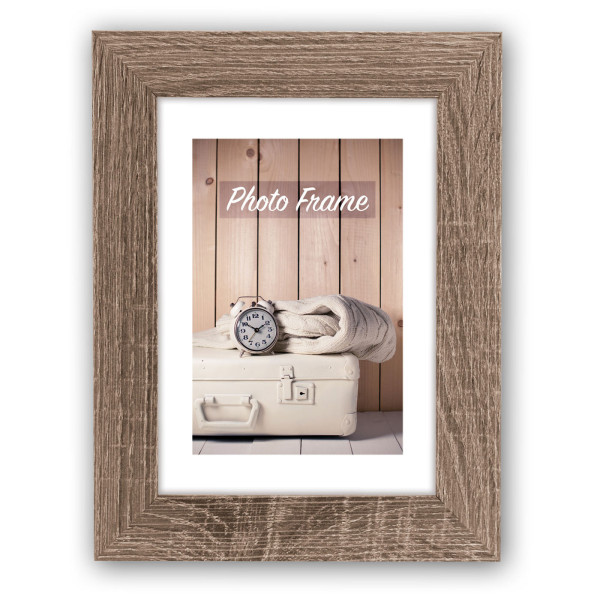 photo-Cadre photo - Format photo 10x15cm - Format cadre 14x19cm - Marron