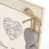 Cadre photo - Format photo 20x30cm - Cadre 24x34cm - Bois - Vintage - Cœur 3D