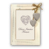photo-Cadre photo - Format photo 15x20cm - Cadre 19x24cm - Bois - Vintage - Cœur 3D