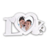 photo-Cadre photo - Love - Format cœur 10x10cm - Blanc - A poser - Cadeau