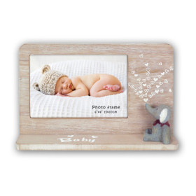 photo-Cadre photo - Format photo 10x15cm - Bébé - Naissance - Bois - Décoration