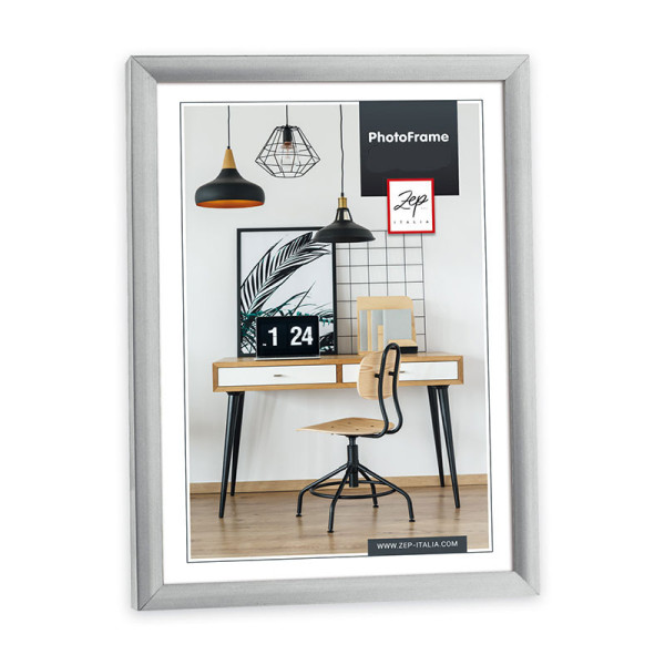 photo-Cadre photo - Format photo 21x29,7cm - Cadre 31x22cm - Alu - Argent