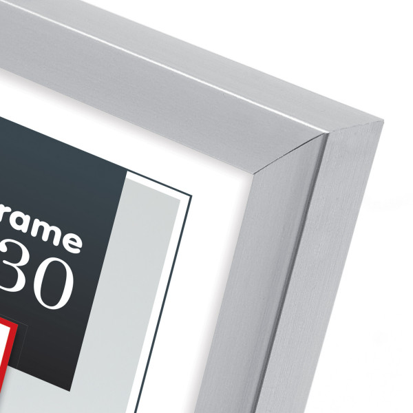 Cadre photo - Format photo 21x29,7cm - Cadre 31x22cm - Alu - Argent