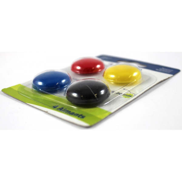4 Aimants Couleur 30Mm - Ulmann | Artmania