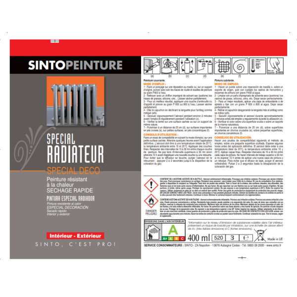 Acheter Bombe de peinture radiateur gris fonte - Sinto