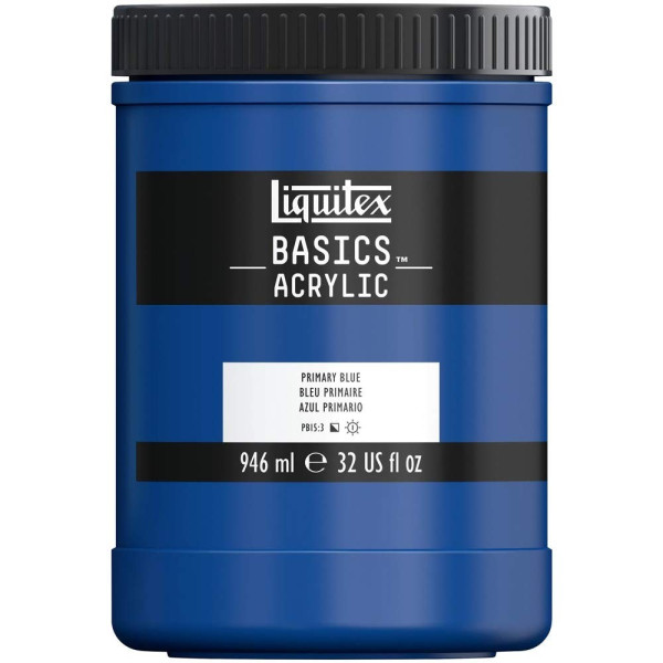 Peinture Acrylique en bidon - bleu primaire - Liquitex Basics pas cher