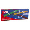 photo-Relieurs en plastique couleurs assorties 90 x 12 mm - Boîte de 50 unités - Apli