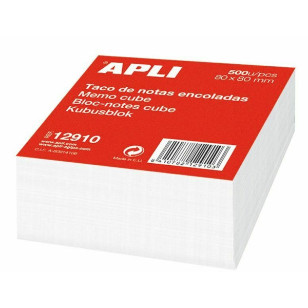 photo-Bloc-notes cube 80 x 80 mm 500 feuilles blanc - Apli
