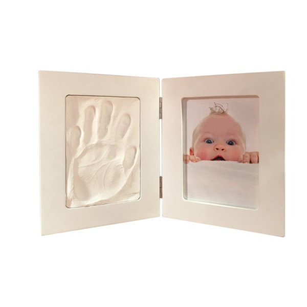 Kit pour faire des empreintes - Bébé - Avec cadre photo en bois - Artemio