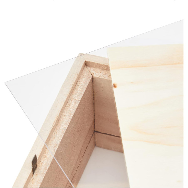 Tirelire - Cadre - Rectangulaire - Bois - 12x17x5cm - A personnaliser - Artemio