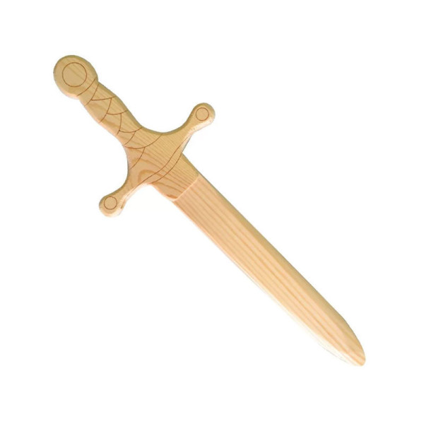 Epée - Dague - Bois - A décorer - Pirate - Chevalier - 25cm longueur