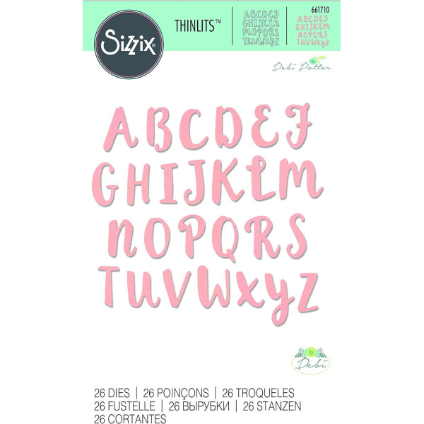 Modèles pour machine de découpe - Forme lettres alphabet - Sizzix - Compatible Big Shot