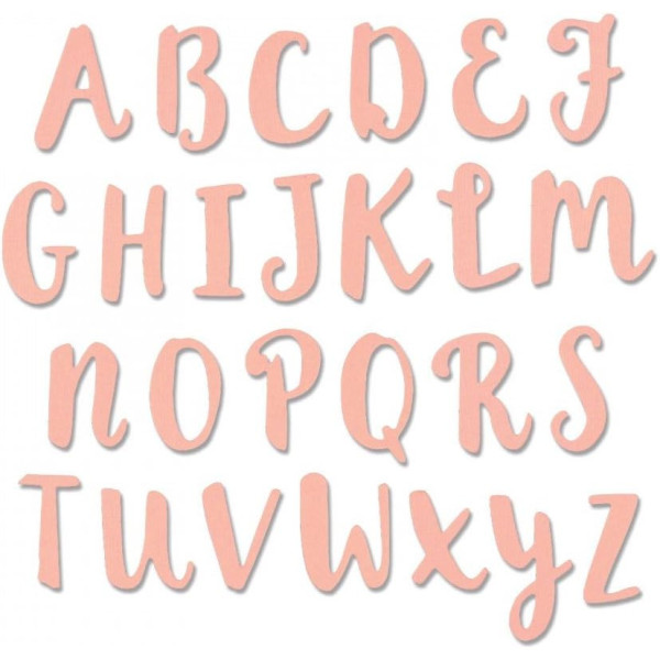 Modèles pour machine de découpe - Forme lettres alphabet - Sizzix - Compatible Big Shot