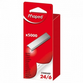Boîte de 5000 agrafes standard 24/6 - Maped