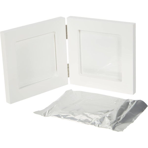 Kit pour faire des empreintes - Bébé - Avec cadre photo - 12,5x12,5cm - Artemio