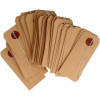 Etiquettes - Kraft - 9x4cm - Avec fil métallique - Cadeaux - Déco - 50 pièces