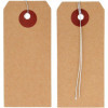 Etiquettes - Kraft - 9x4cm - Avec fil métallique - Cadeaux - Déco - 50 pièces