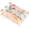 Oiseaux décoratifs - 10cm - 6 pièces - Sur pince - Loisirs créatifs - Déco