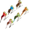 Oiseaux décoratifs - Petit modèle - 6 pièces - Sur pince - Loisirs créatifs - Déco